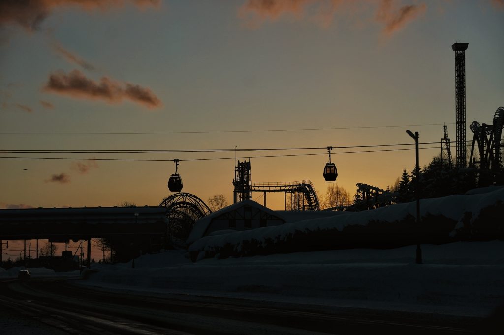 Fin de journée sur la station de ski de Rusutsu